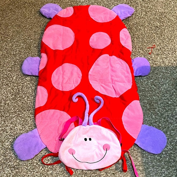 Stephen Joseph Ladybug Backpack with Nap Mat and Pillow. Perfect for preschool. - Picture 2 of 10